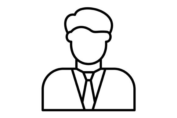 Accountant Outline Icon: Versatile Vector Graphics for Your Projects