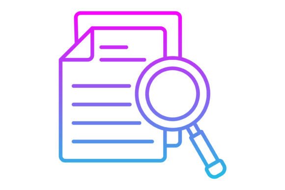 Audit Line Gradient Icon: Versatile Assets for Modern Design