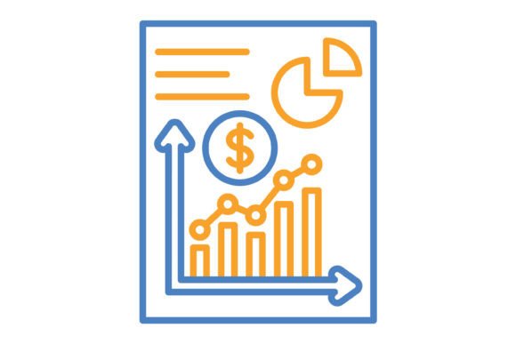 Bar Chart Blue Orange Line Icon: A Versatile Visual for Clear Communication