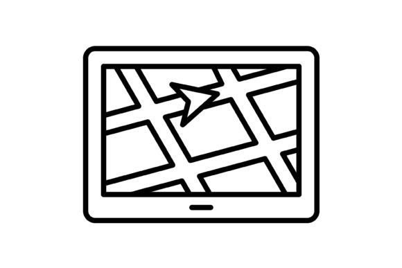 Gps Outline Icon: Clean, Scalable Vectors for Modern Design
