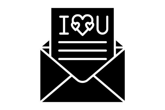 Love Letter Glyph Icon: Versatility for Digital & Print