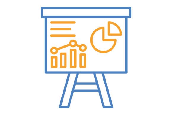 Mastering Visual Communication: The Role of the Presentation Blue Orange Line Icon