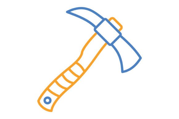 Pickaxe Blue Orange Line Icon: A Practical Review for Designers and Creators