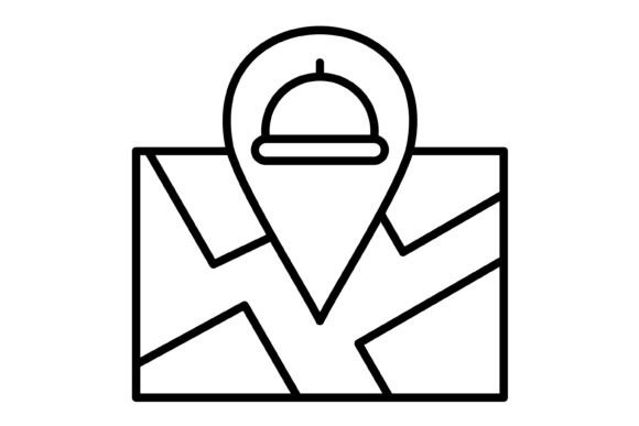 Restaurant Location Outline Icon: A Strategic Asset for Visual Communication