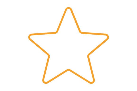 Star Orange Line Icon: Versatile Vector Graphics for Your Projects