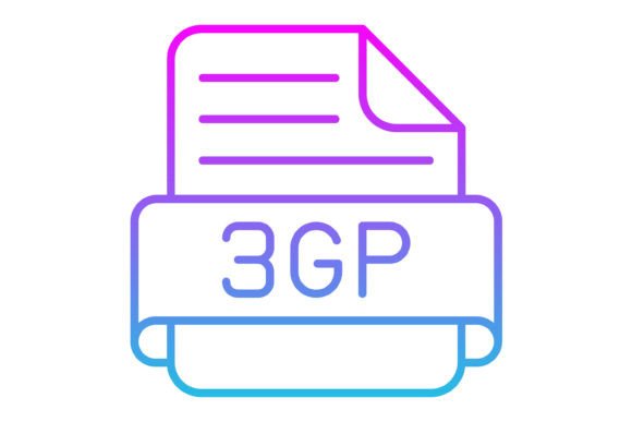 Strategic Implementation of the 3gp File Line Gradient Icon for Modern Digital Assets