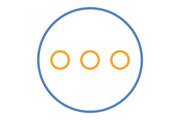 Understanding the Ellipsis Blue Orange Line Icon